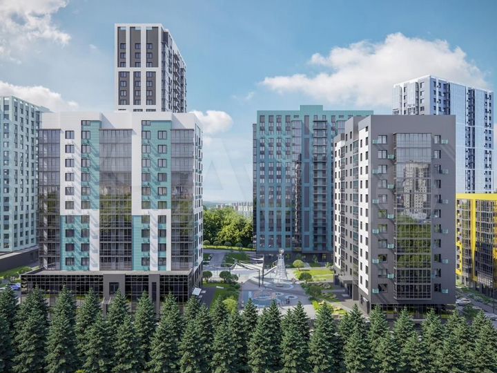 2-к. квартира, 61,7 м², 9/12 эт.