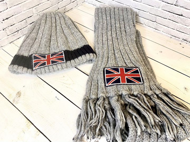 Комплект шапка и шарф для мальчика