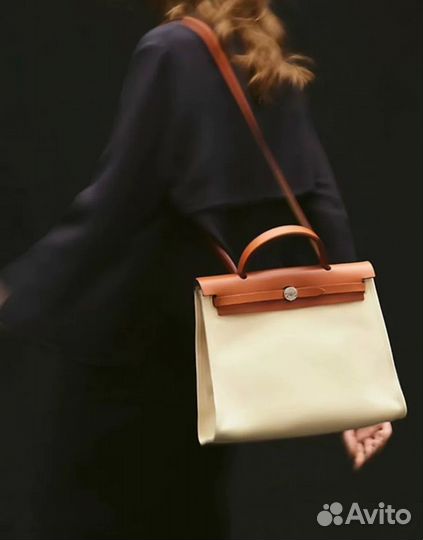 Оригинальная сумка hermes herbag 39 цвет пломбир