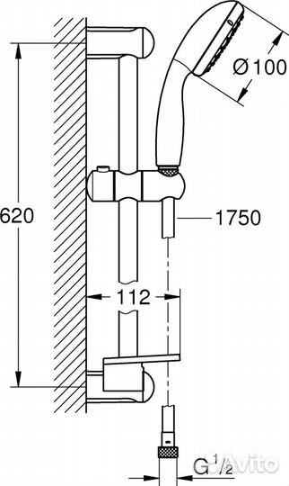 Душевой гарнитур Grohe Tempesta New 27926001