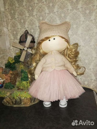 Интерьерная текстильная кукла ручной работы