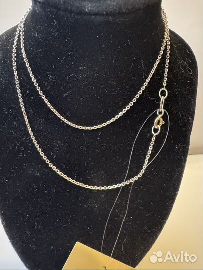 Золотая цепь якорная белое золото