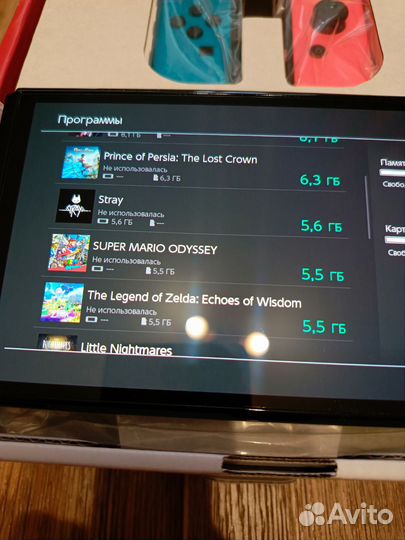 Прошит новый Nintendo switch oled 128 гб