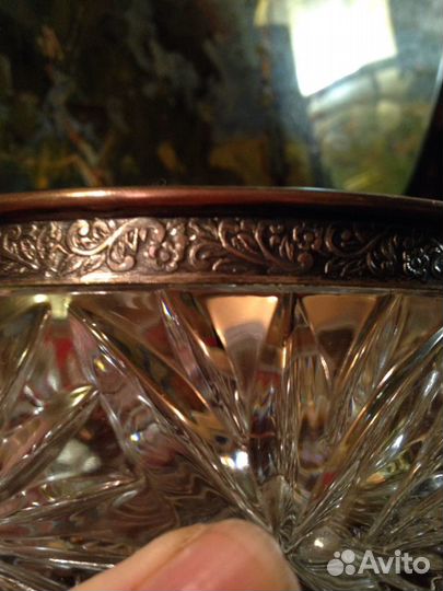 Ваза авторская старинная хрусталь