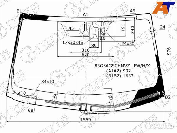 Стекло лобовое toyota highlander