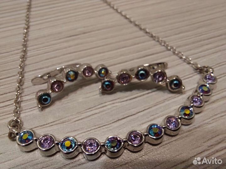 Сваровски. Украшение. Колье и серьги