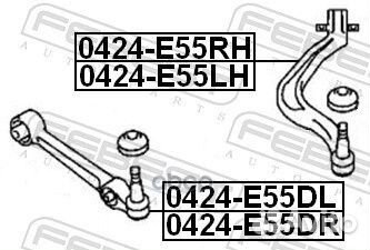 Рычаг передний нижний правый 0424E55RH Febest