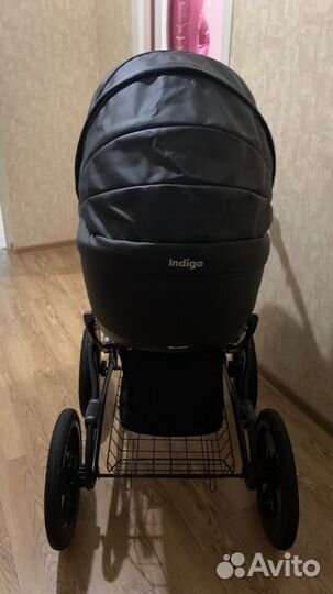 Коляска 2 в 1 indigo эко кожа