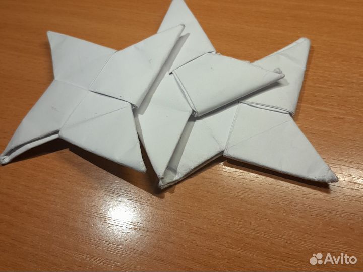 3 сюрикена из бумаги бесплатно