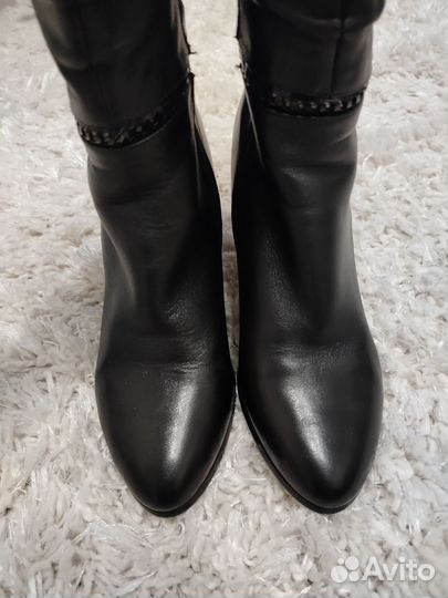 Сапоги женские демисезонные 37 натуральная кожа