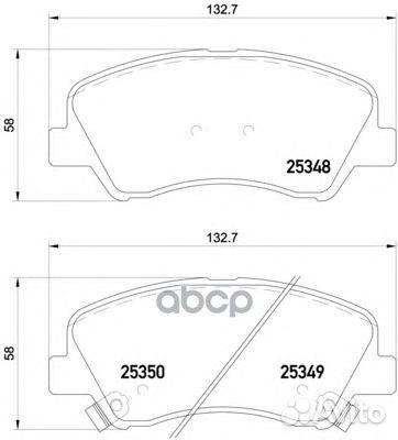 P18025 колодки дисковые передние Hyundai Solar