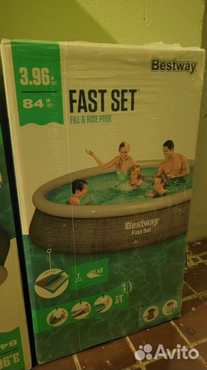 Бассейн Bestway Fast Set 57376, 396х84 см