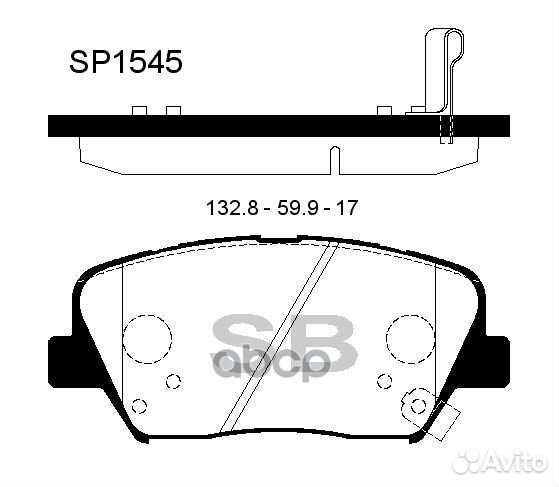 Колодки тормозные hyundai equus/KIA carens 16