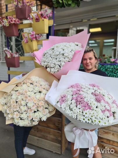 Хризантемы, букет гигант, доставка цветов