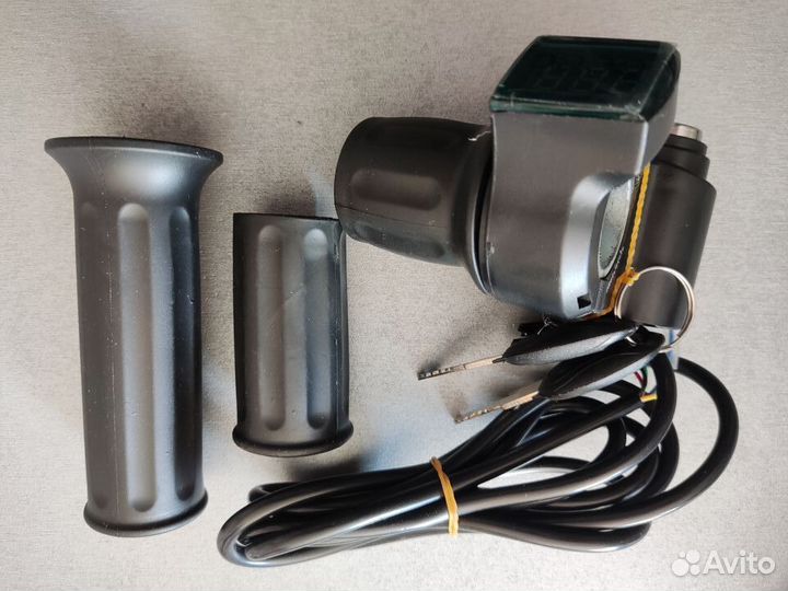 Ручка газа для электровелосипеда с ключом