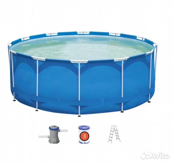 Бассейн 366 на 122 с фильтром и лестницей