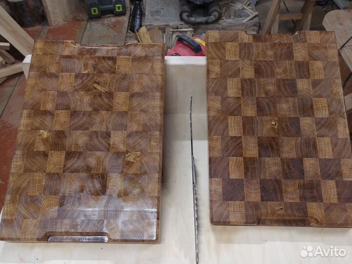 Торцевая разделочная доска из дуба