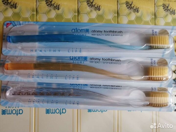 Зубная паста, щётка атоми