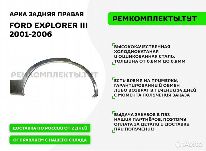 Арка задняя правая Ford Explorer 3