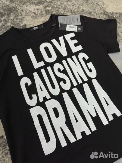 Футболка чёрная Jaded London Drama Slogan Tee