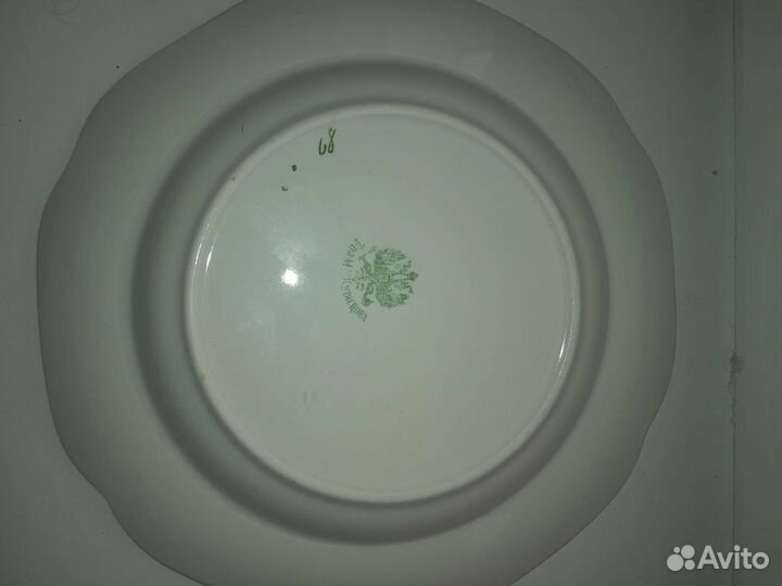 Фарфоровая тарелка Кузнецова царизм