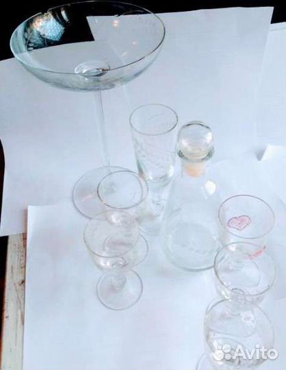 Бокалы Свадебные Хрусталь Стекло посуда