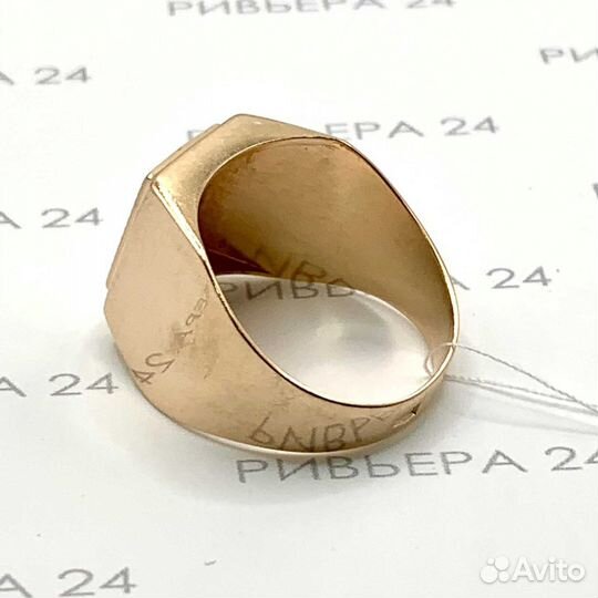 Золотое кольцо печатка мужская 583 пробы 7.68 грам
