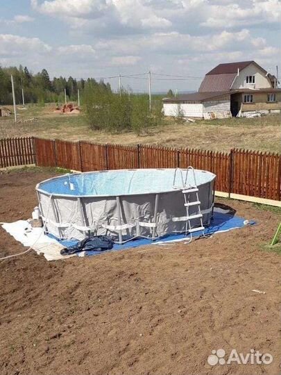 Каркасный бассейн intex бу