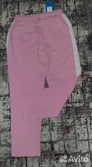Розовые Женские спортивные брюки с лампасами