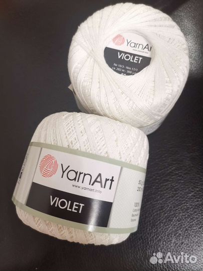 Пряжа yarnart violet син и бел