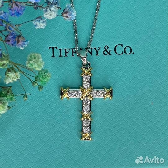 Подвеска крестик Tiffany
