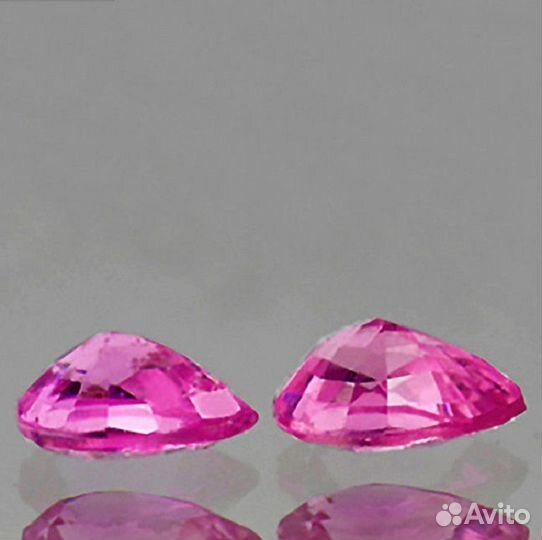 Сапфир натуральный 0,46Ct 4,5х3,5мм 2шт VVS Мадага