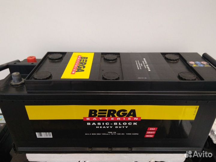 Аккумулятор 135 Ач Berga TBB29 135