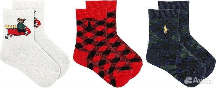 Polo Ralph Lauren носки с Медведем 3шт.Оригинал