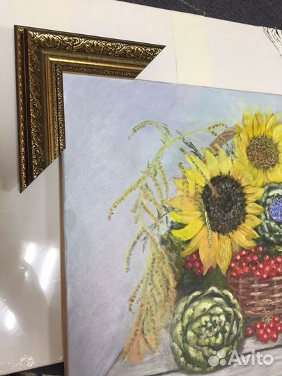 Картина подсолнухи маслом