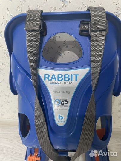 Велокресло детское переднее rabbit