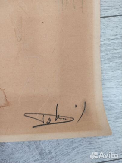 Картина Сальвадор Дали, эскиз, оригинал