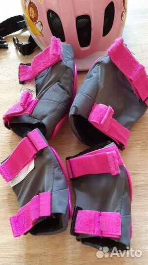 Шлем+защита для девочки локти колени
