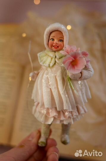 Ватная елочная игрушка