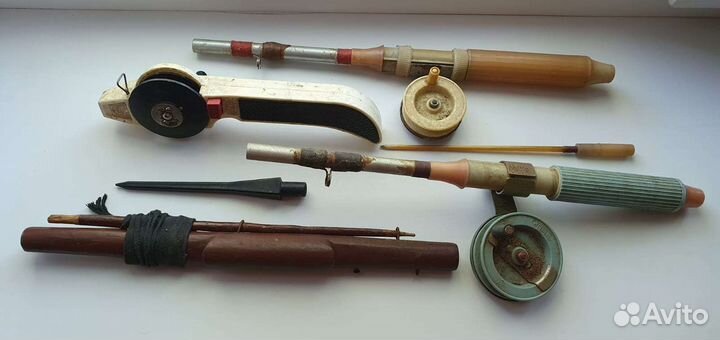 Зимние удочки, катушки, кивки, коробочки СССР