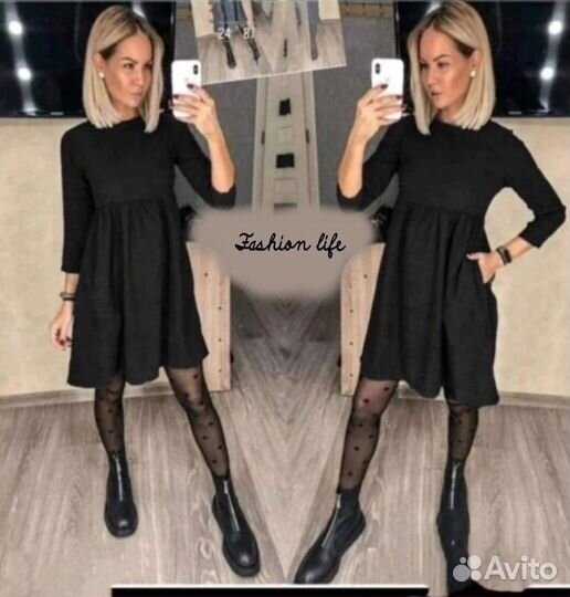 Платье микровельвет