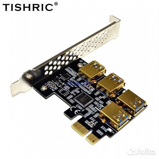 Разветвитель pci-e x1 на 4 pci-e x16