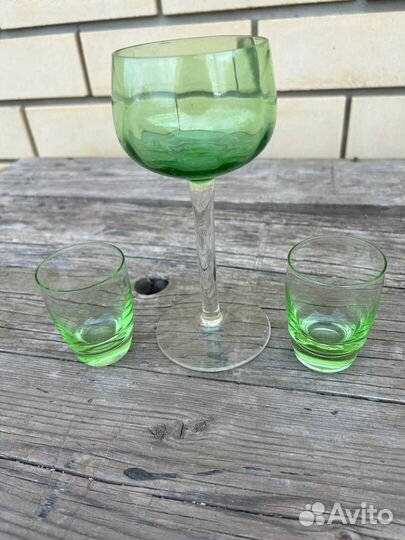 Винтажный кувшин из цветного стекла СССР