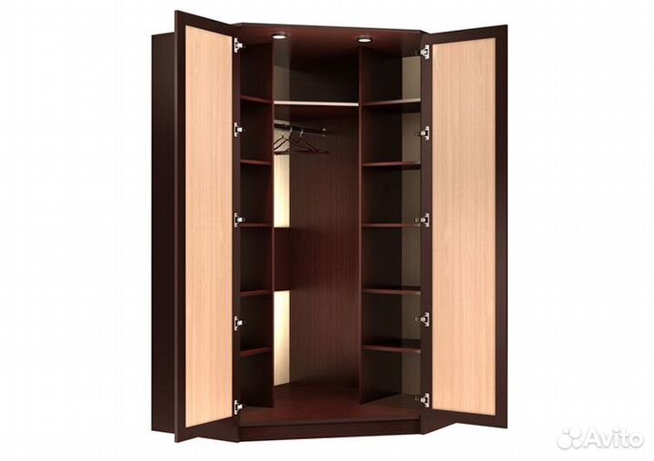 Шкаф угловой двухстворчатый 