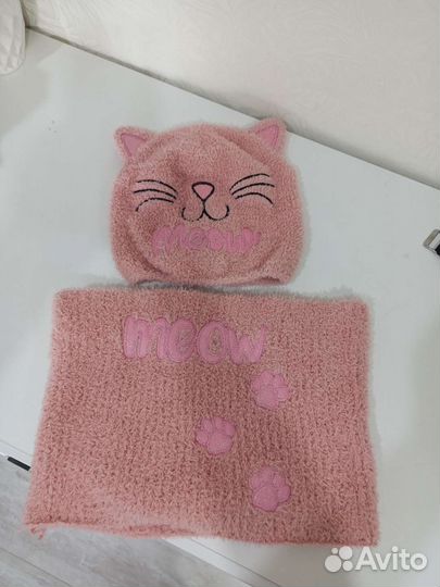 Шапка и снуд для девочки 3-5 л