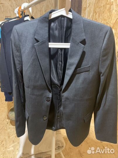 Пиджак школьный серый 158 р