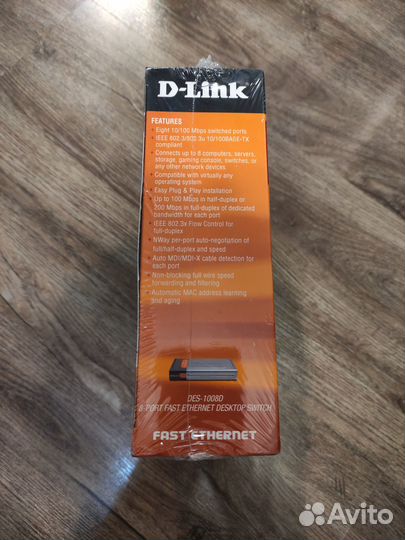 Коммутатор D-Link DES-1008D (8-port 10/100 Mbps)