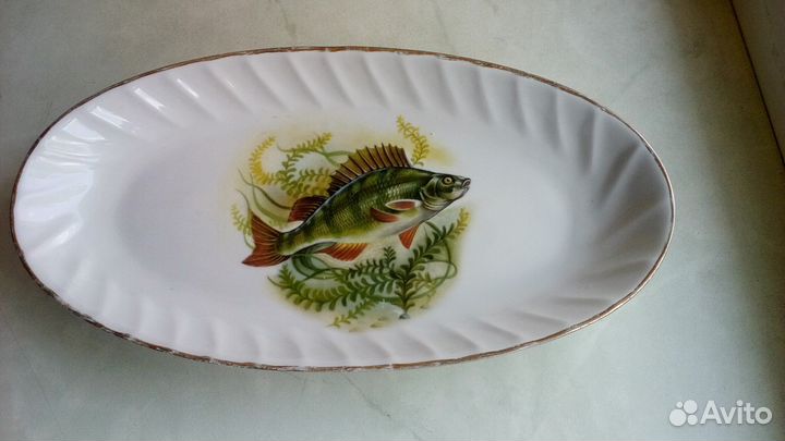 Блюдо селедочница фарфор СССР