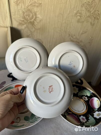 Блюдца от чайного сервиза вербилки СССР