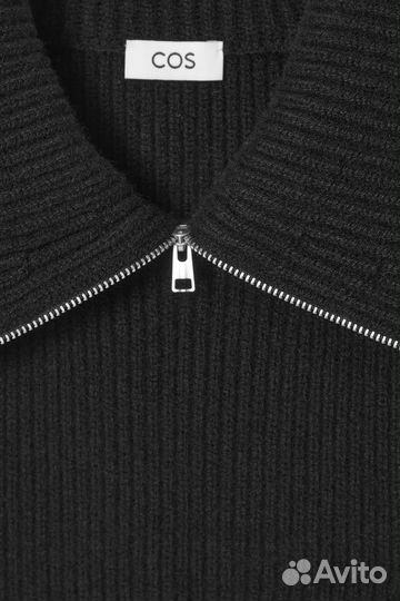 Ребристая трикотажная вставка из шерсти